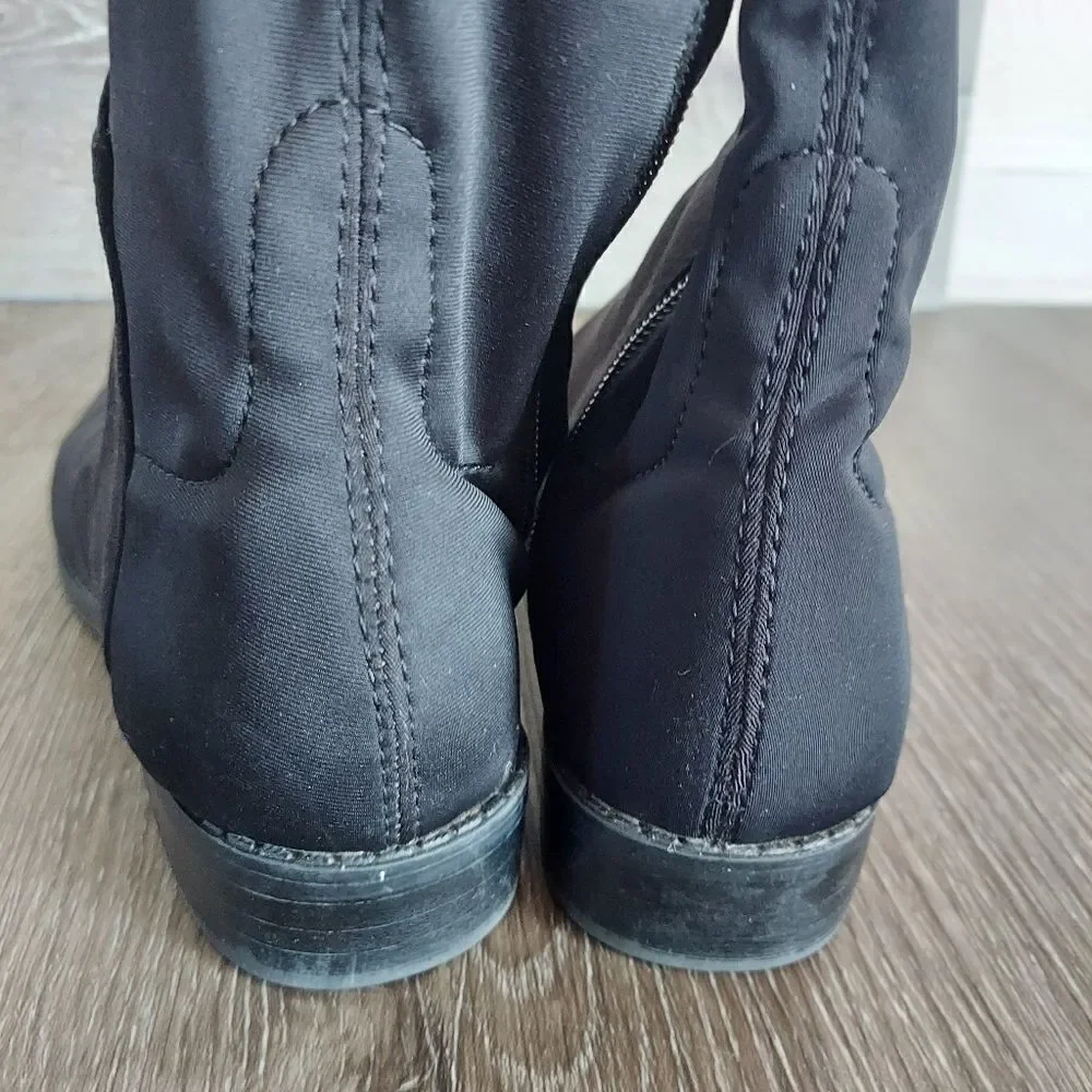 Jaclyn Smith Black Over the Knee Boots Suede 6.5